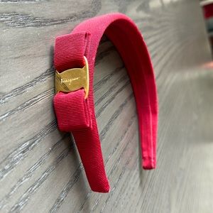 Authentic Salvatore Ferragamo Vara Bow Headband in Red!!